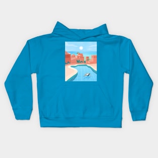 Swimming pool ladie Kids Hoodie